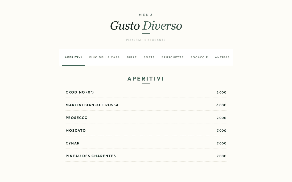 Gusto Diverso website preview