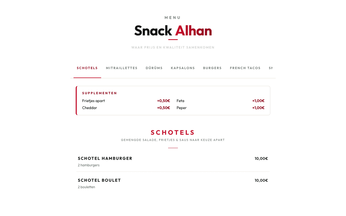 Snack Alhan website preview
